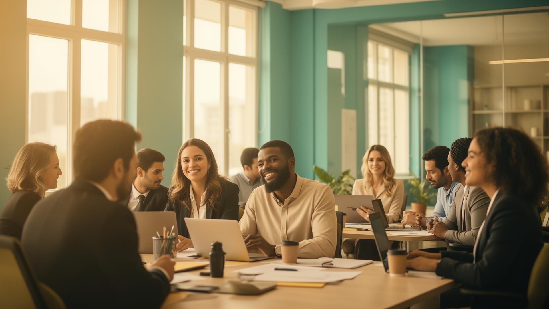 Cooperados em reunião colaborativa